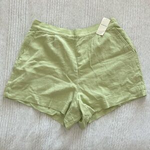 Abercrombie & Fitch Pull-on Linen Shorts (Size Large)